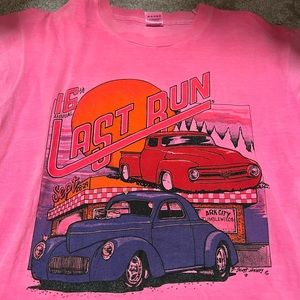 Hot Rod Car Pink tee